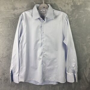 Brooks Brothers Luxury Shirt Light Blue Thomas Mason Mens Italian Cotton 16 34